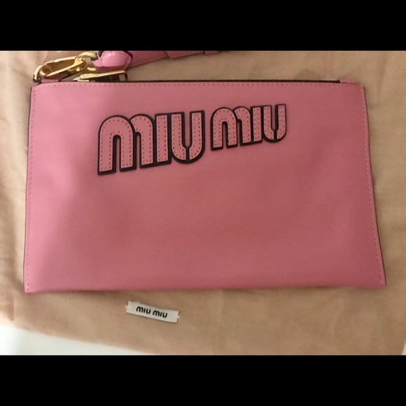 (Sold) Miu miu wristlet in Pink - Picture 3 of 7